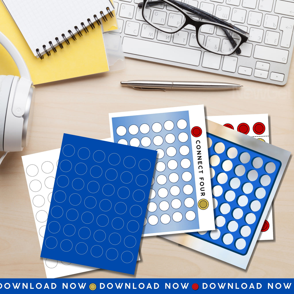 Connect Four Paper Style Game Pack