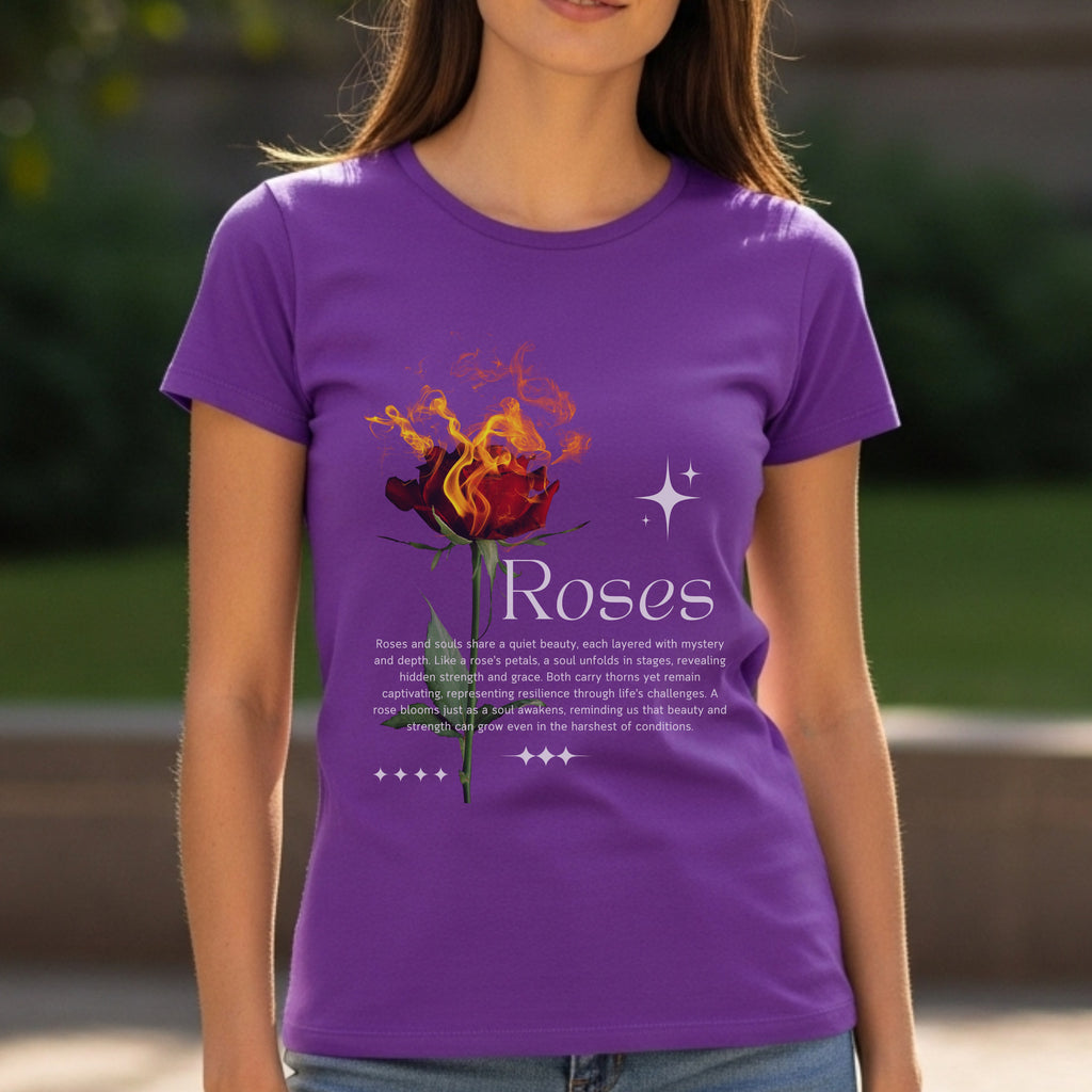 Roses Quiet Beauty - Burning Rose Soul Metaphor Philosophical Statement Artwork
