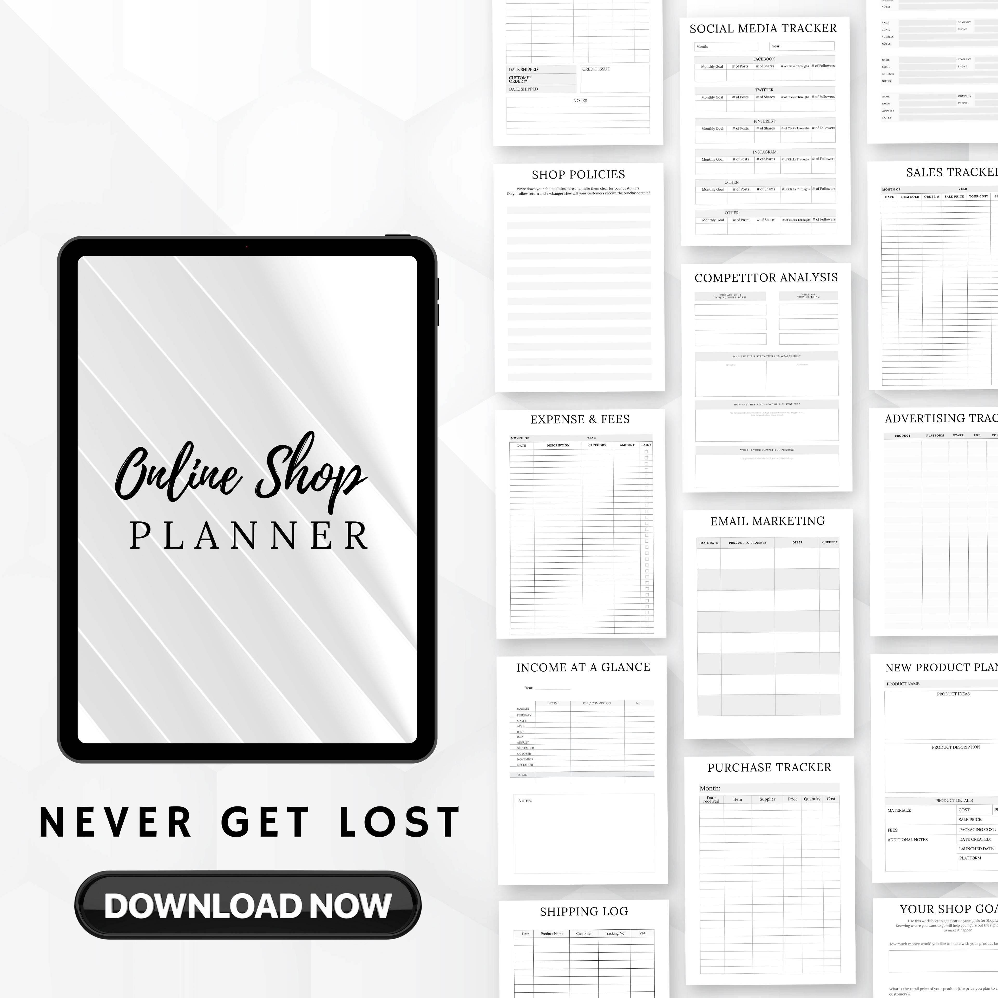Online Shop Planner Bundle