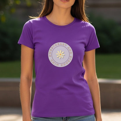 Sweetheart And Strong - Soft Daisy Flower Circle Empowered Femininity Statement Artwork