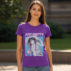 Just Pretty - Cute Anime Girl with Purple Braids Kawaii Aesthetic Illustration