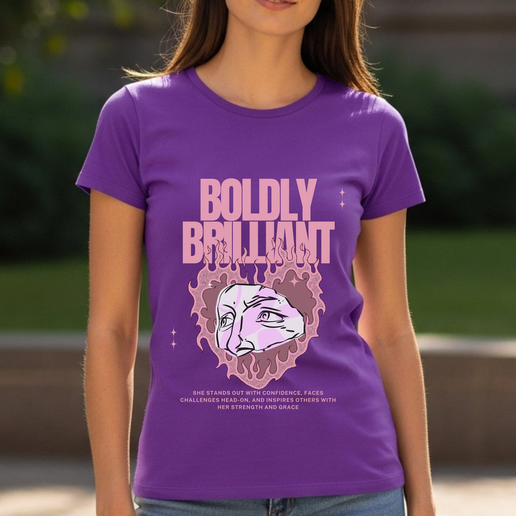 Boldly Brilliant - Abstract Pop Art Split Face Confidence Empowerment Statement Artwork