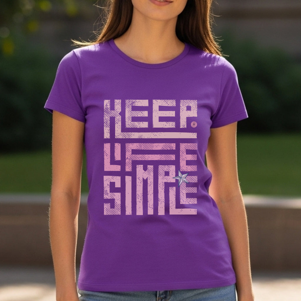 Keep Life Simple - Distressed Typography Minimalist Lifestyle Statement Artwork