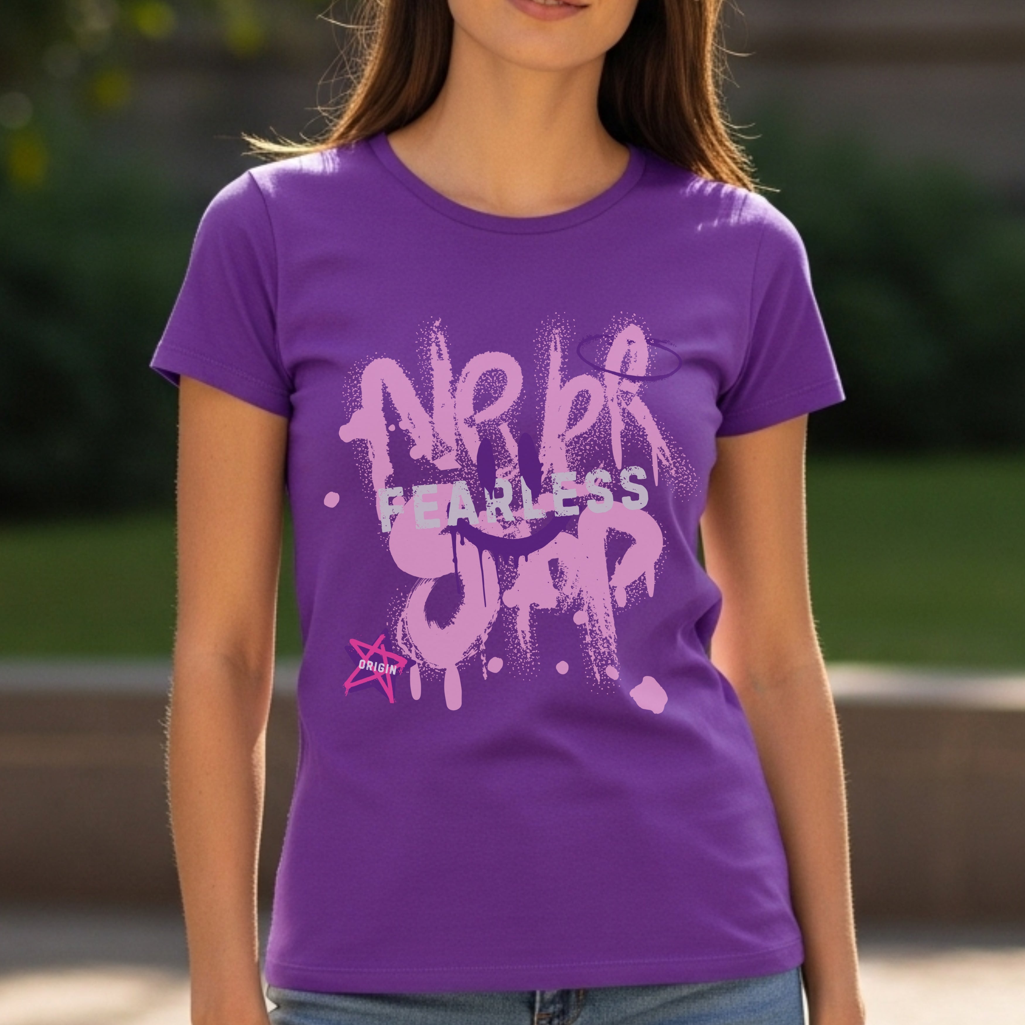 Never Fearless Origin - Graffiti Street Art Bold Expression Statement Artwork