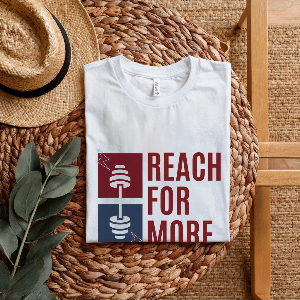 Reach For More - Fitness Barbell Ambition Statement Artwork