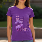 Fortune - Floral Botanical Typography Elegant Contemporary Statement Artwork