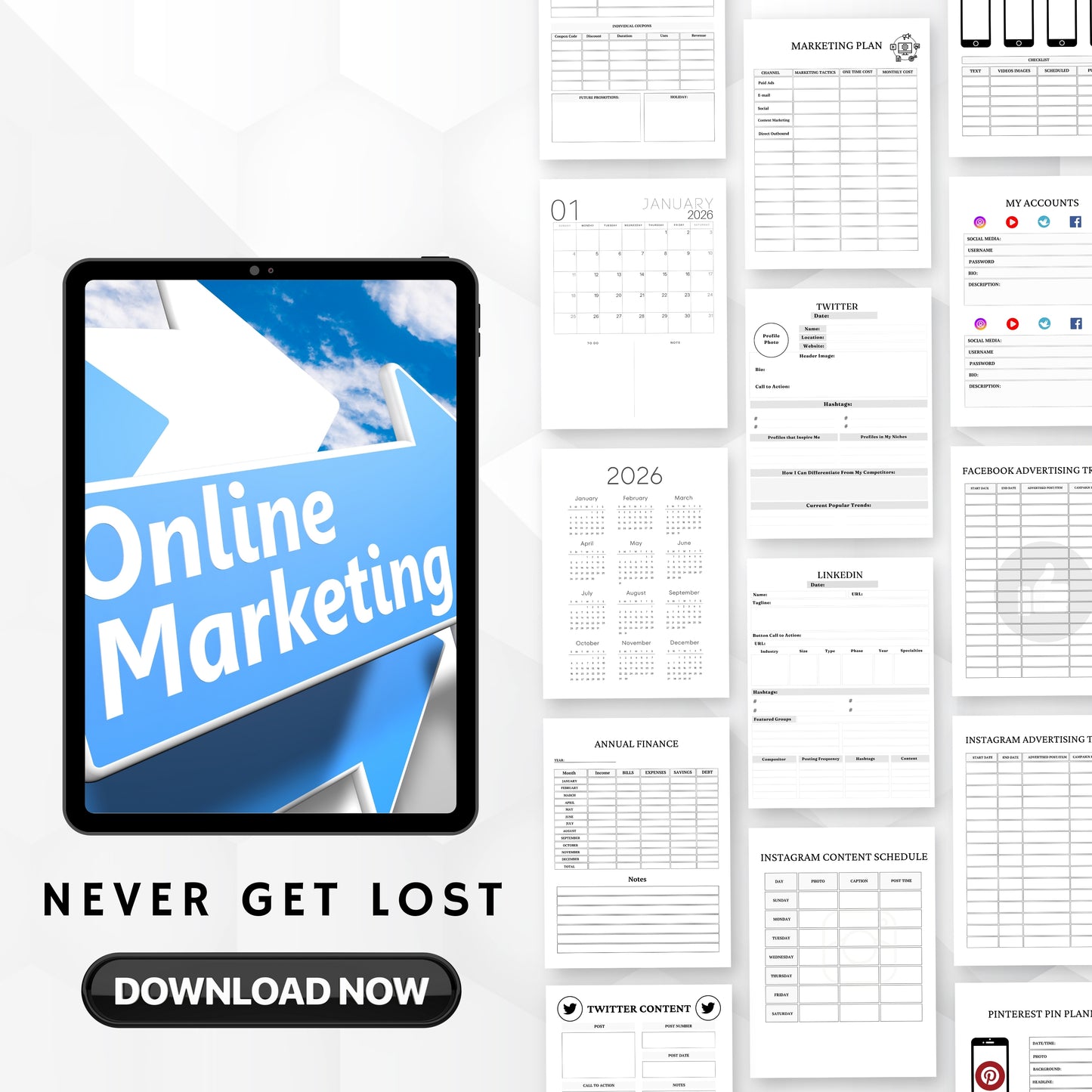 Online Marketing Planner Bundle 2026