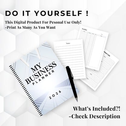All In One Business Planner Bundle 2026