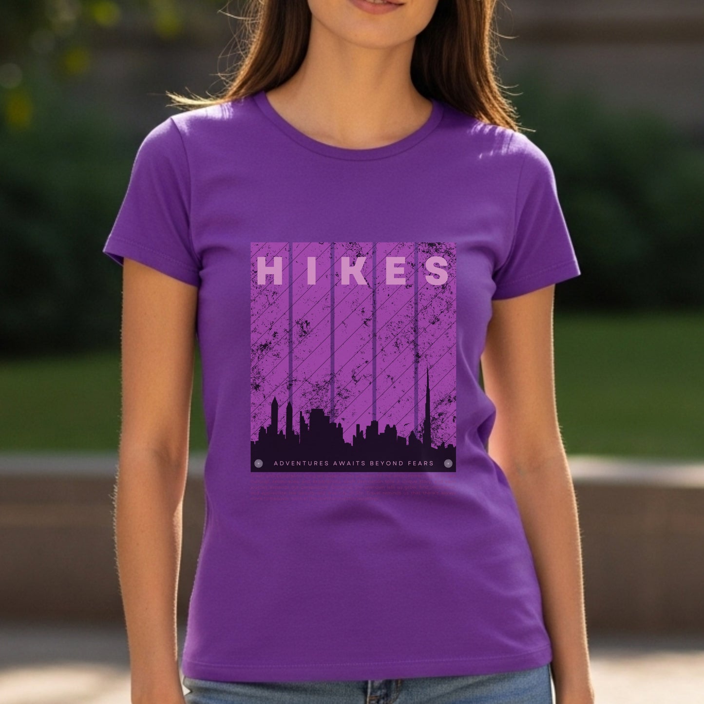 Hikes Adventures Awaits Beyond Fears - Outdoor Exploration Travel Statement Artwork