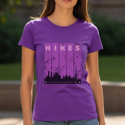 Hikes Adventures Awaits Beyond Fears - Outdoor Exploration Travel Statement Artwork