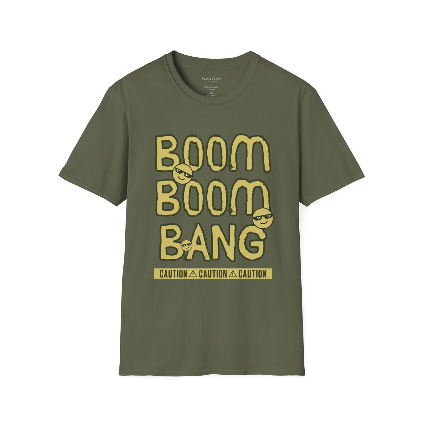 Boom Boom Bang - Funny Attitude Cool Emoji Statement Artwork Tee
