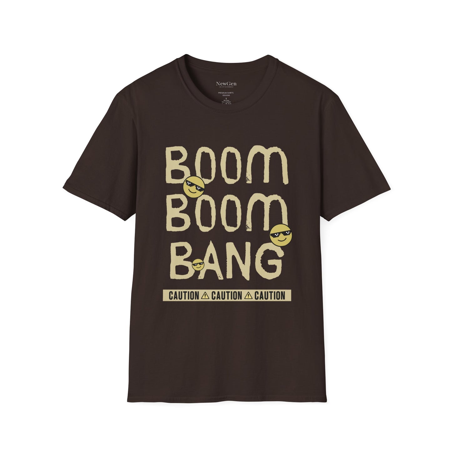Boom Boom Bang - Funny Attitude Cool Emoji Statement Artwork Tee