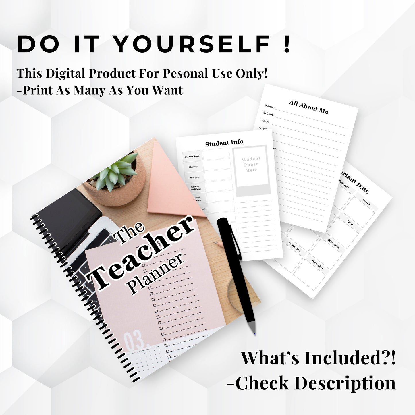 The Teacher Planner Bundle x2 Colors