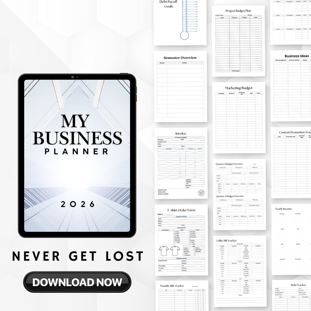 All In One Business Planner Bundle 2026