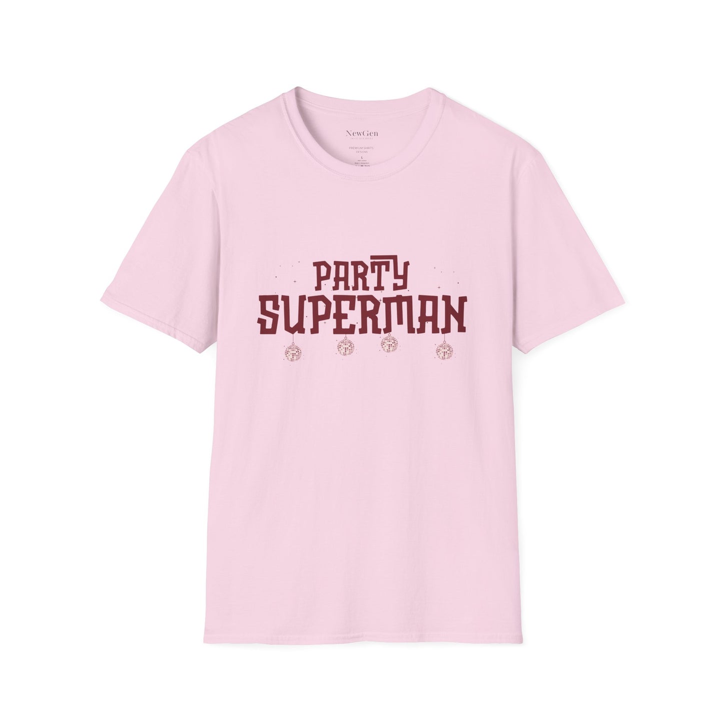 Party Superman - Disco Ball Celebration Statement Artwork Tee