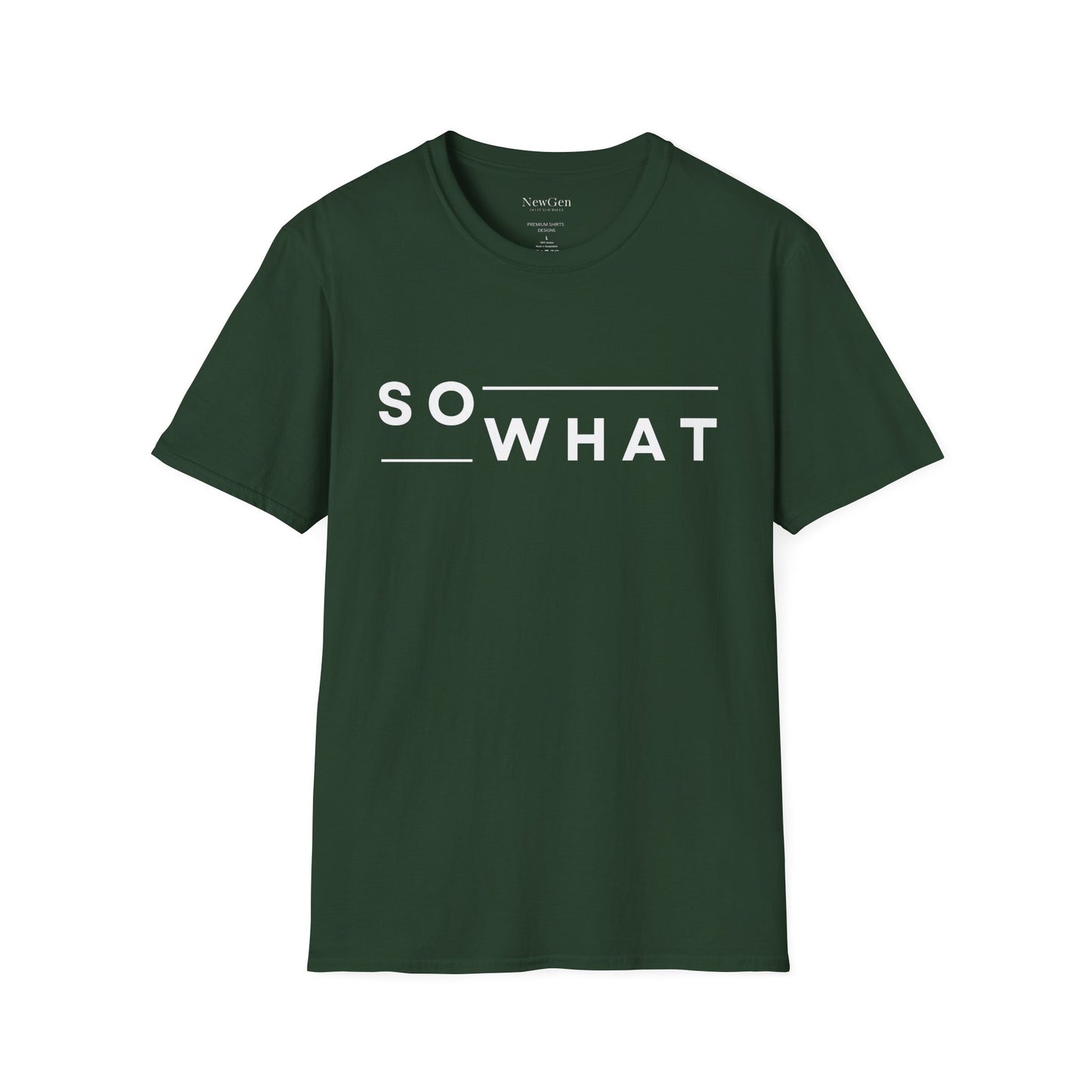 So What - Minimalist Attitude Statement Artwork Tee