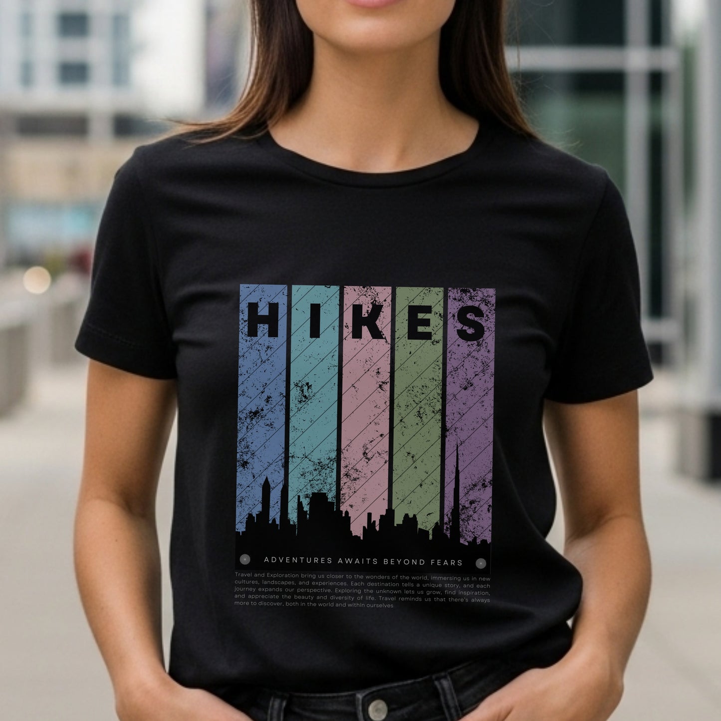 Hikes Adventures Awaits Beyond Fears - Outdoor Exploration Travel Statement Artwork