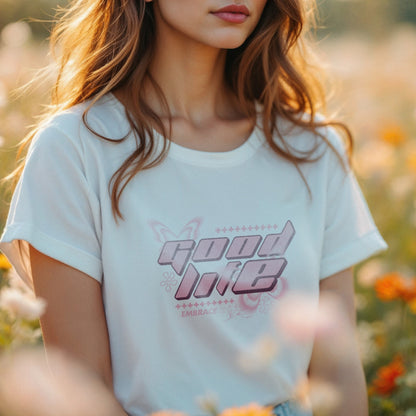 Good Life Embrace It - Y2K Bunny Aesthetic Gratitude Appreciation Statement