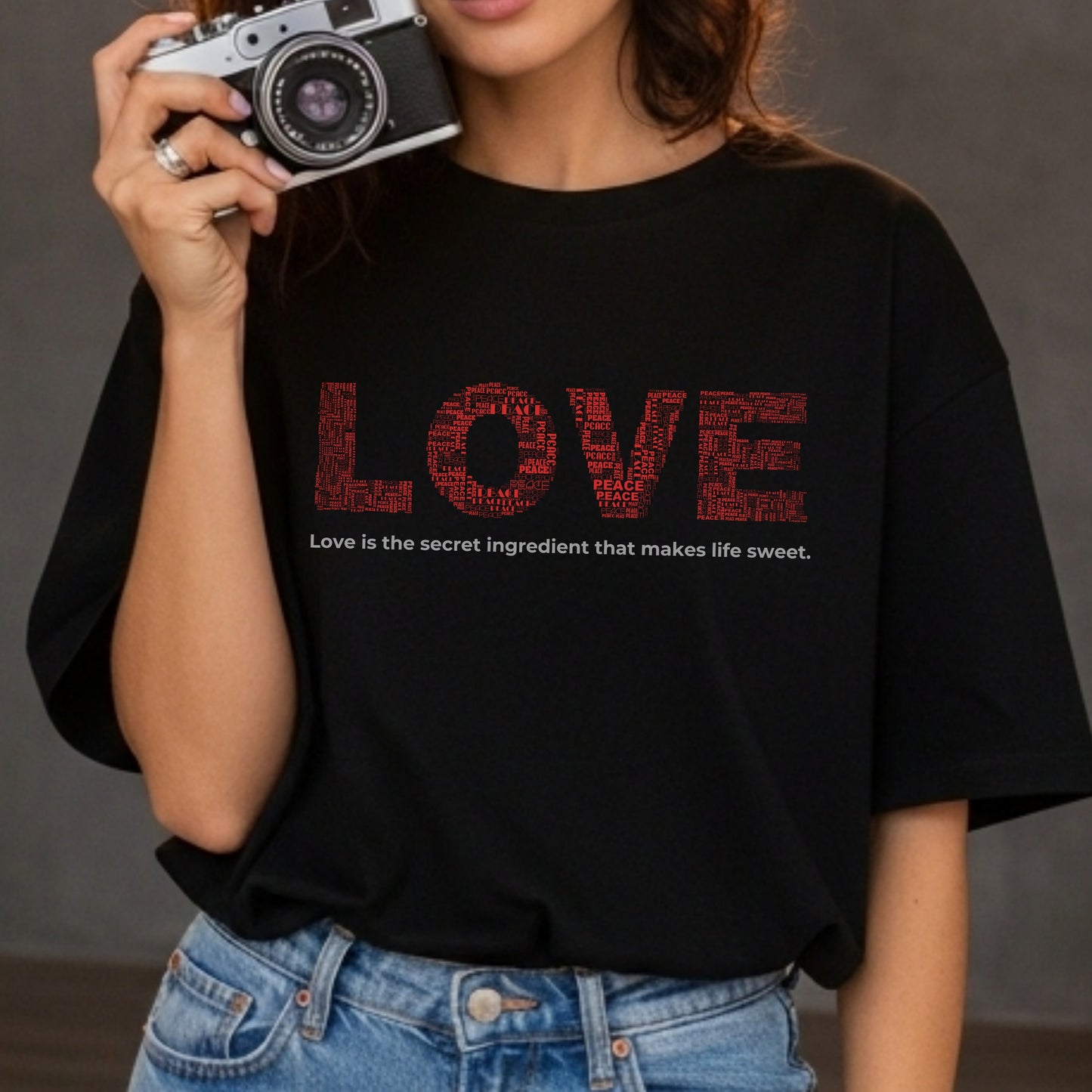 Love Secret Ingredient - Typography Word Art Kindness Positivity Statement Artwork