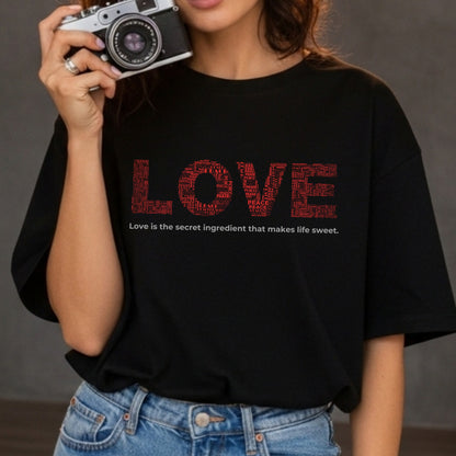 Love Secret Ingredient - Typography Word Art Kindness Positivity Statement Artwork