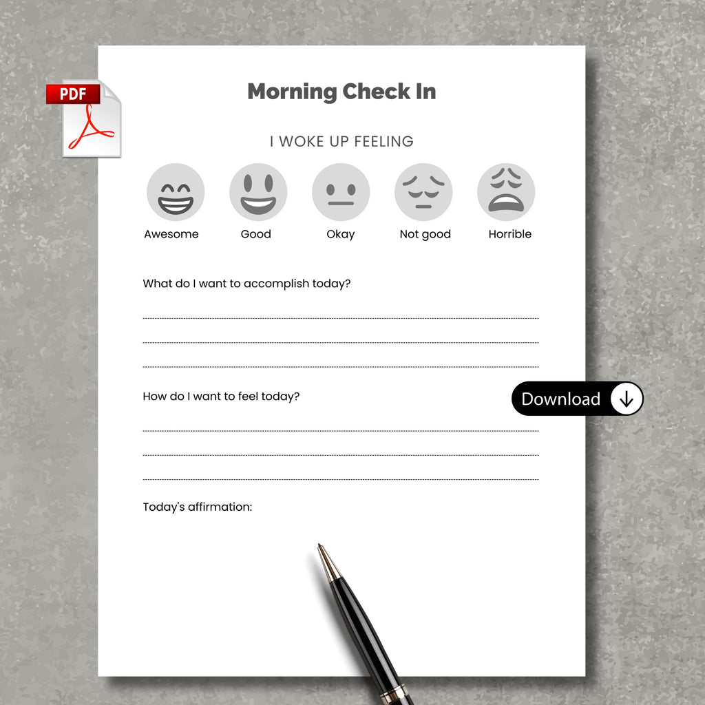 Morning Check In Habbit Sheet