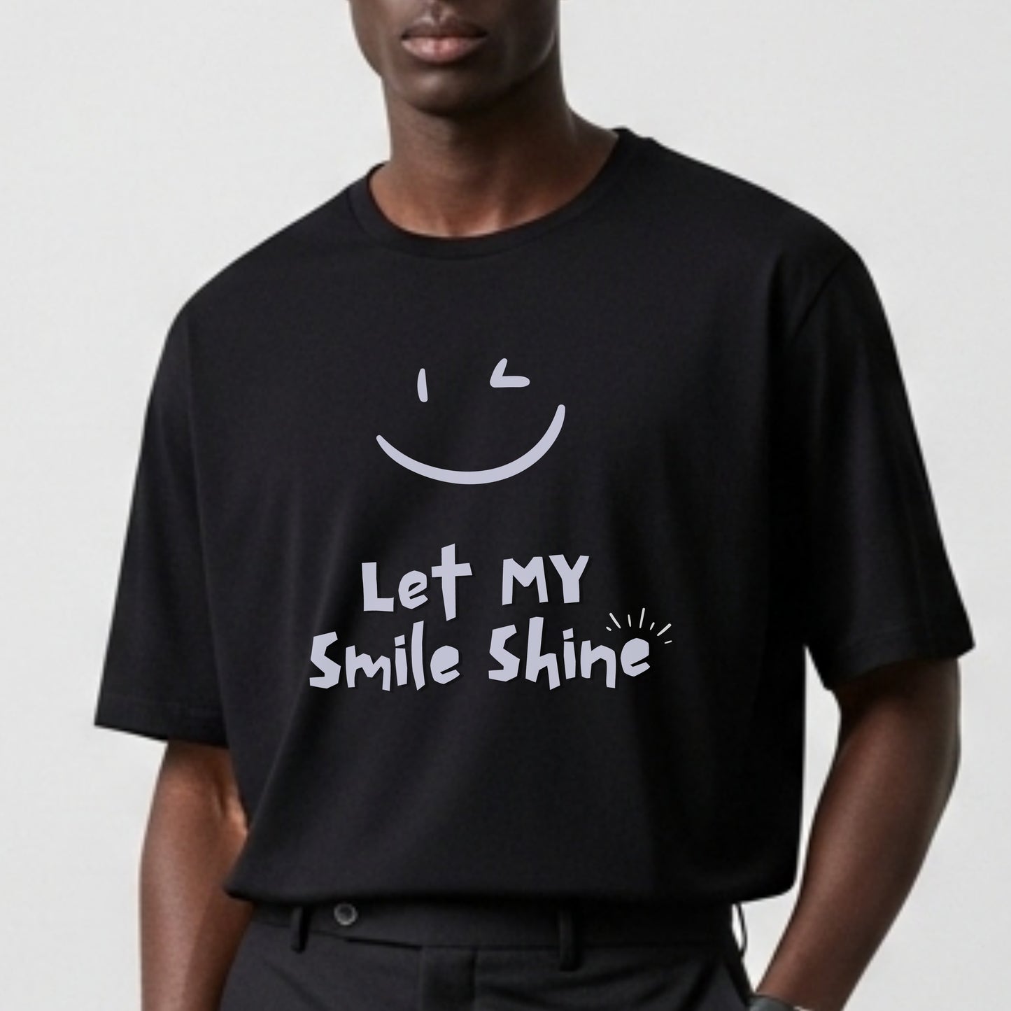 Let My Smile Shine - Positive Vibes Happiness Statement Artwork