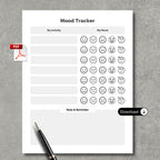 Mood Tacker Paper Sheet