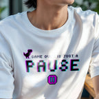 Game Over Is Just A Pause - Retro Gaming Motivational Statement Artwork