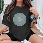Sweetheart And Strong - Soft Daisy Flower Circle Empowered Femininity Statement Artwork