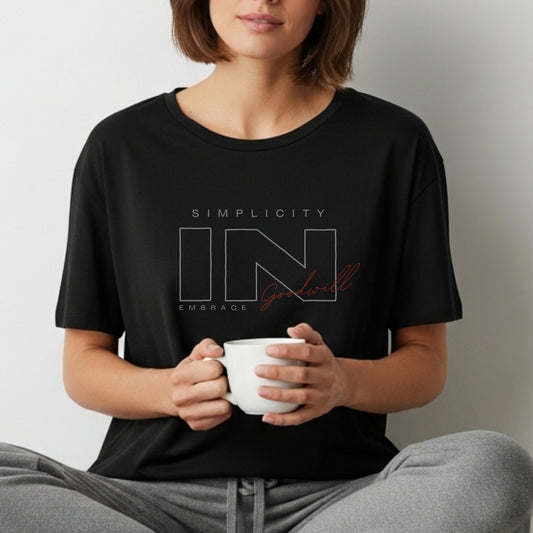 Simplicity In Goodwill Embrace - Minimalist Kindness Philosophy Statement Artwork