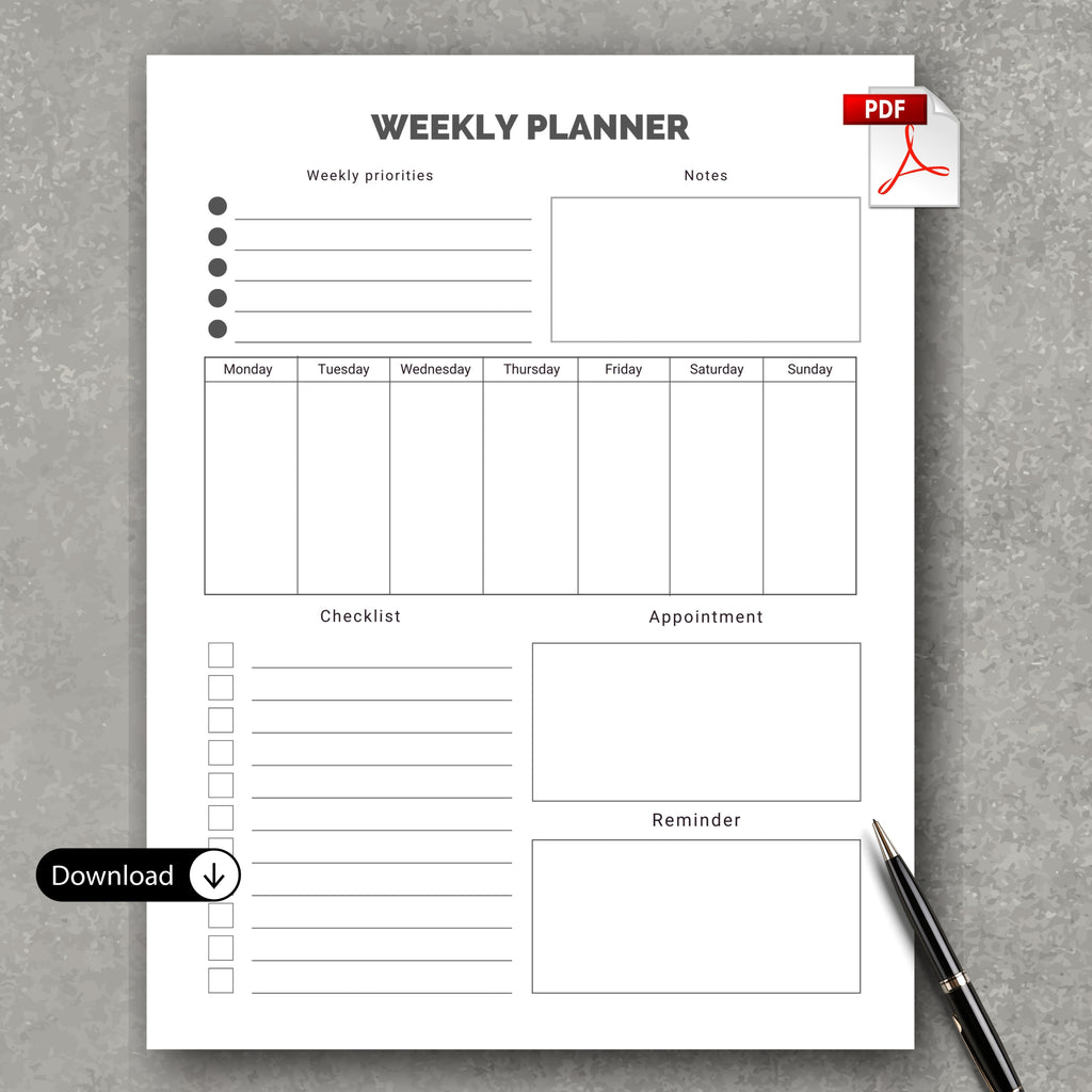 Weekly Planner PDF V1