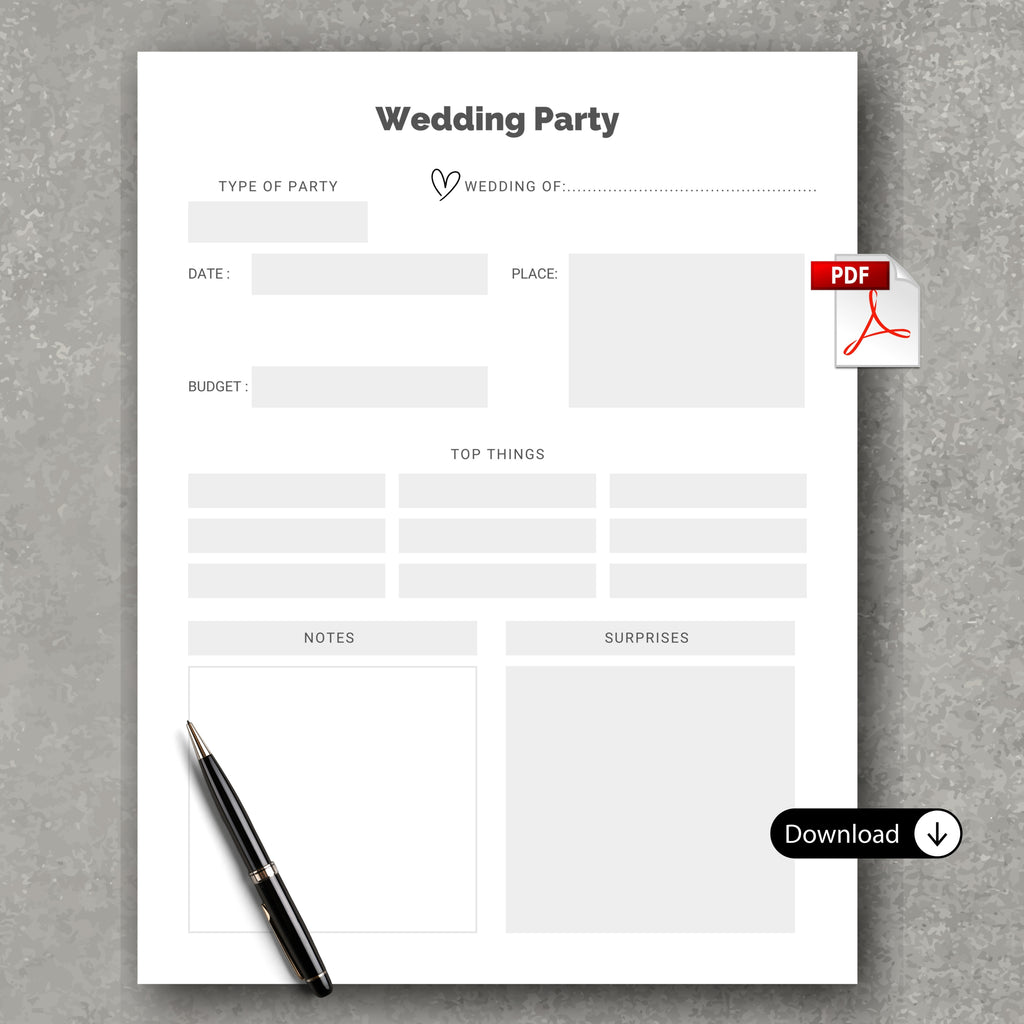 Wedding Party Planner