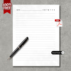 Lined White Daily Note Paper PDF
