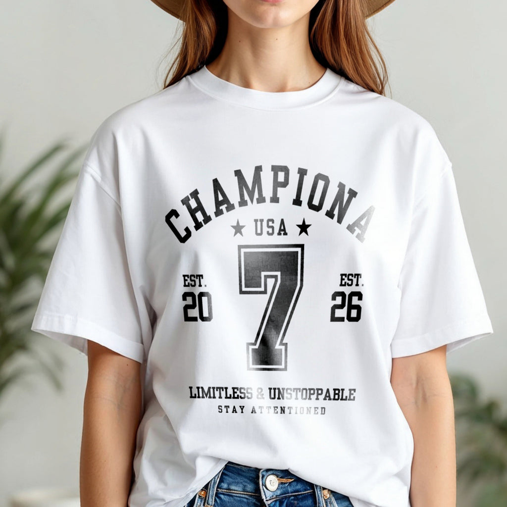Championa Limitless Unstoppable - Athletic Varsity Champion Sports Statement Artwork