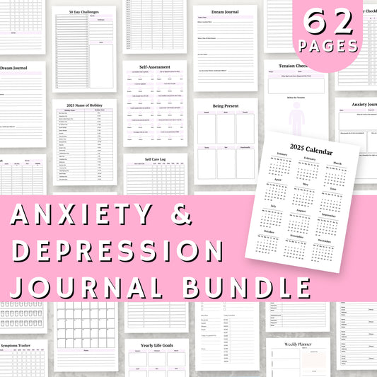 Anxiety & Depression Journal Bundle
