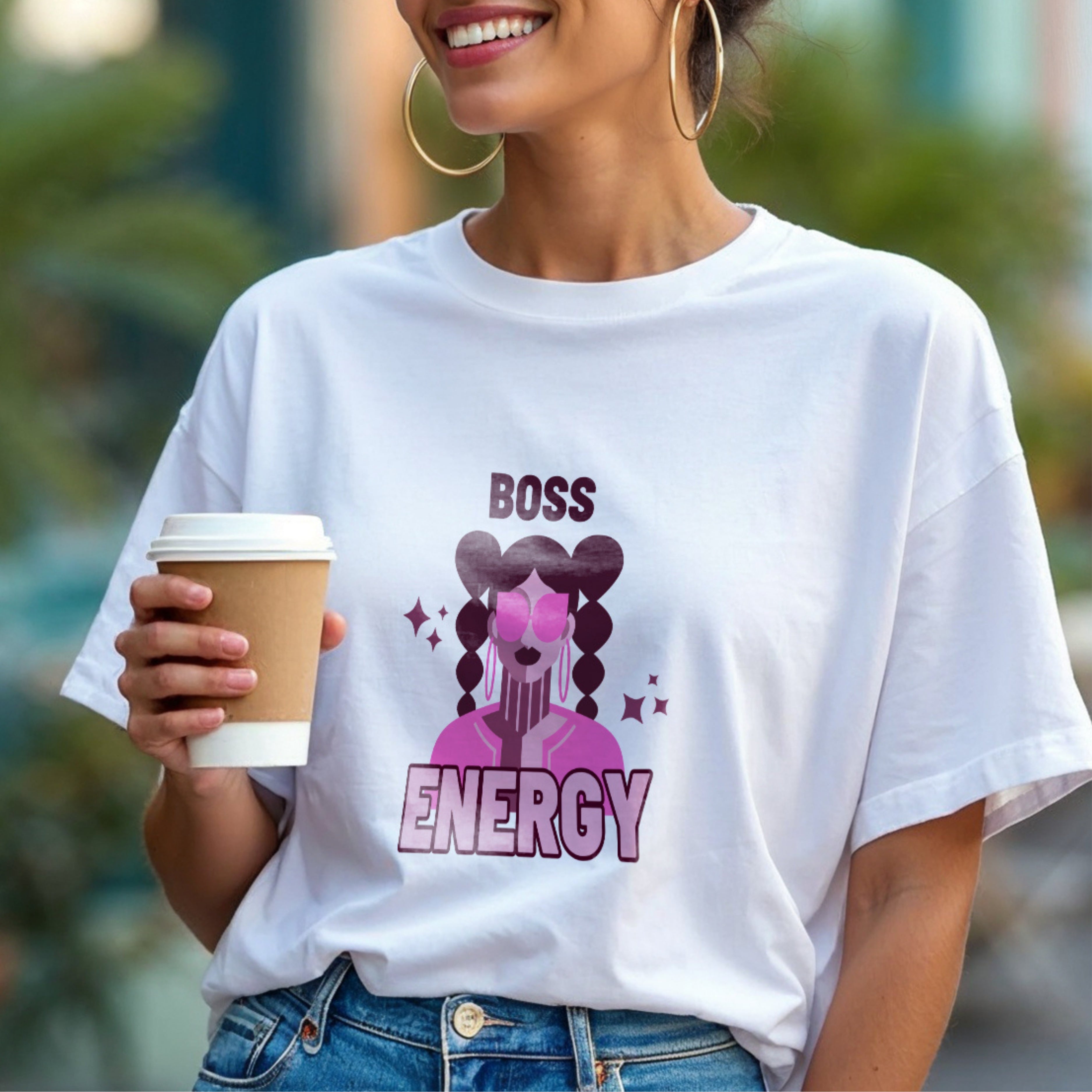Boss Energy - Retro Pink Girl Power Confident Feminine Empowerment Statement Artwork
