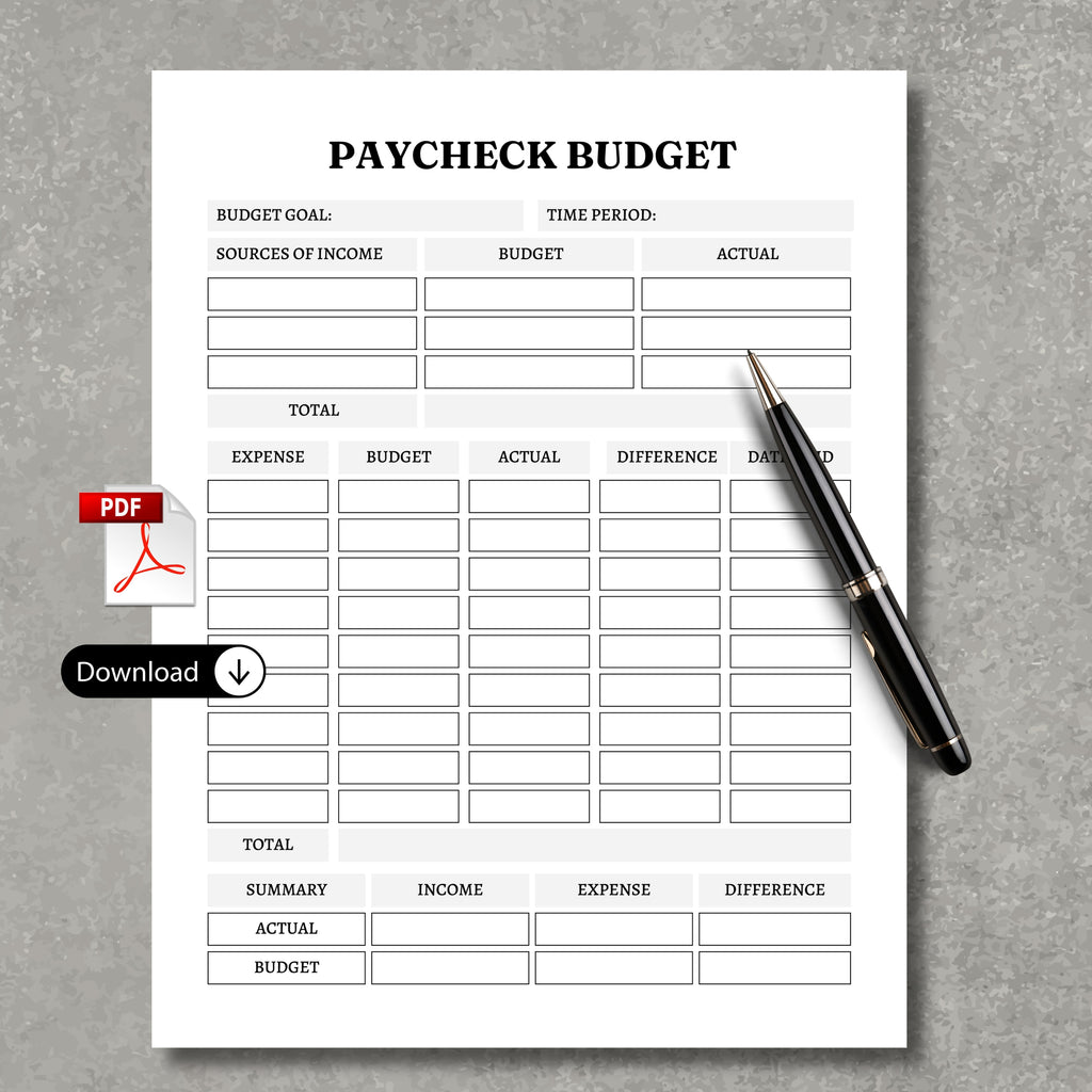 Paycheck Budget Planner