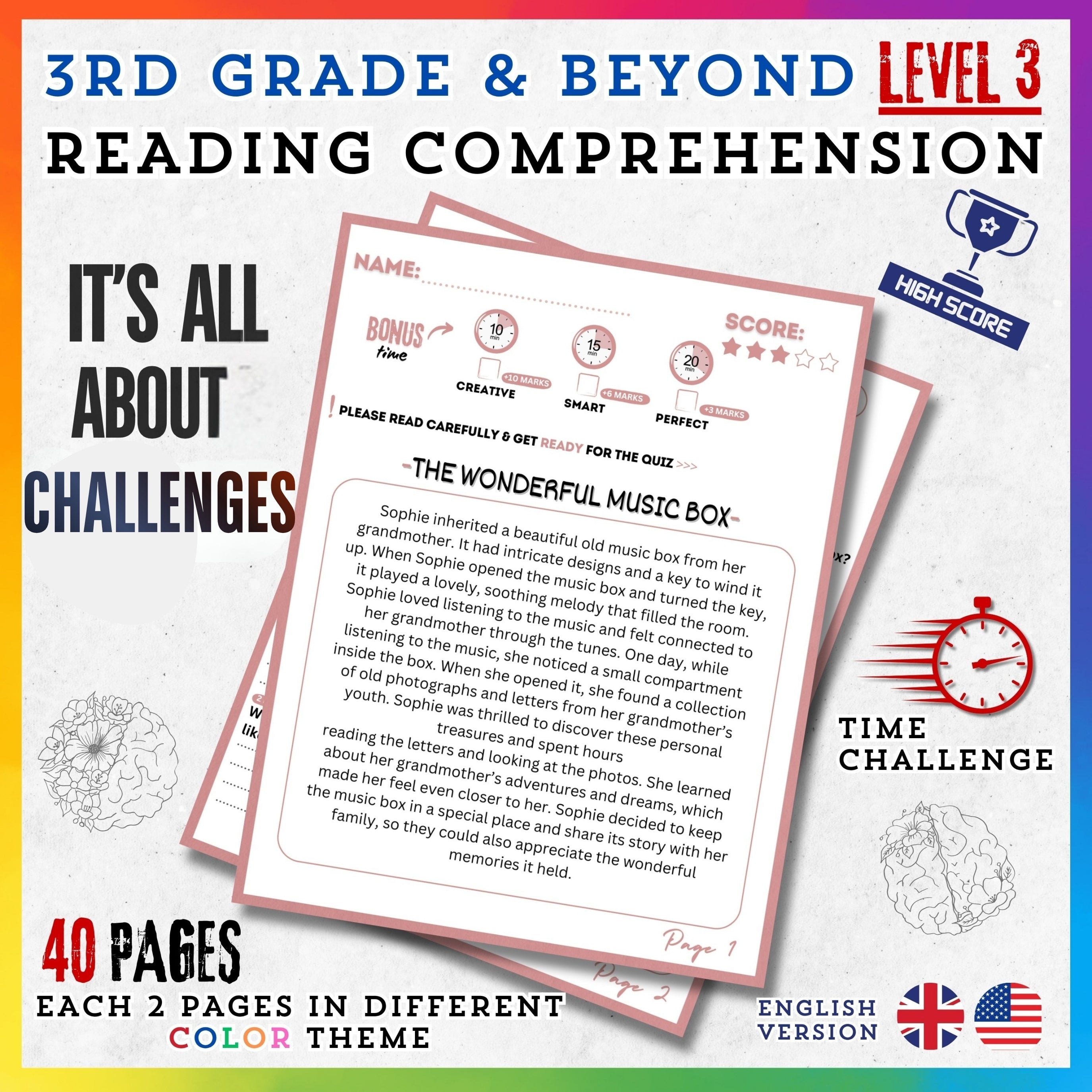 Challenging Reading Stories