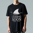 Coming Soon Stay Tuned - Shark Fin Anticipation Statement Artwork