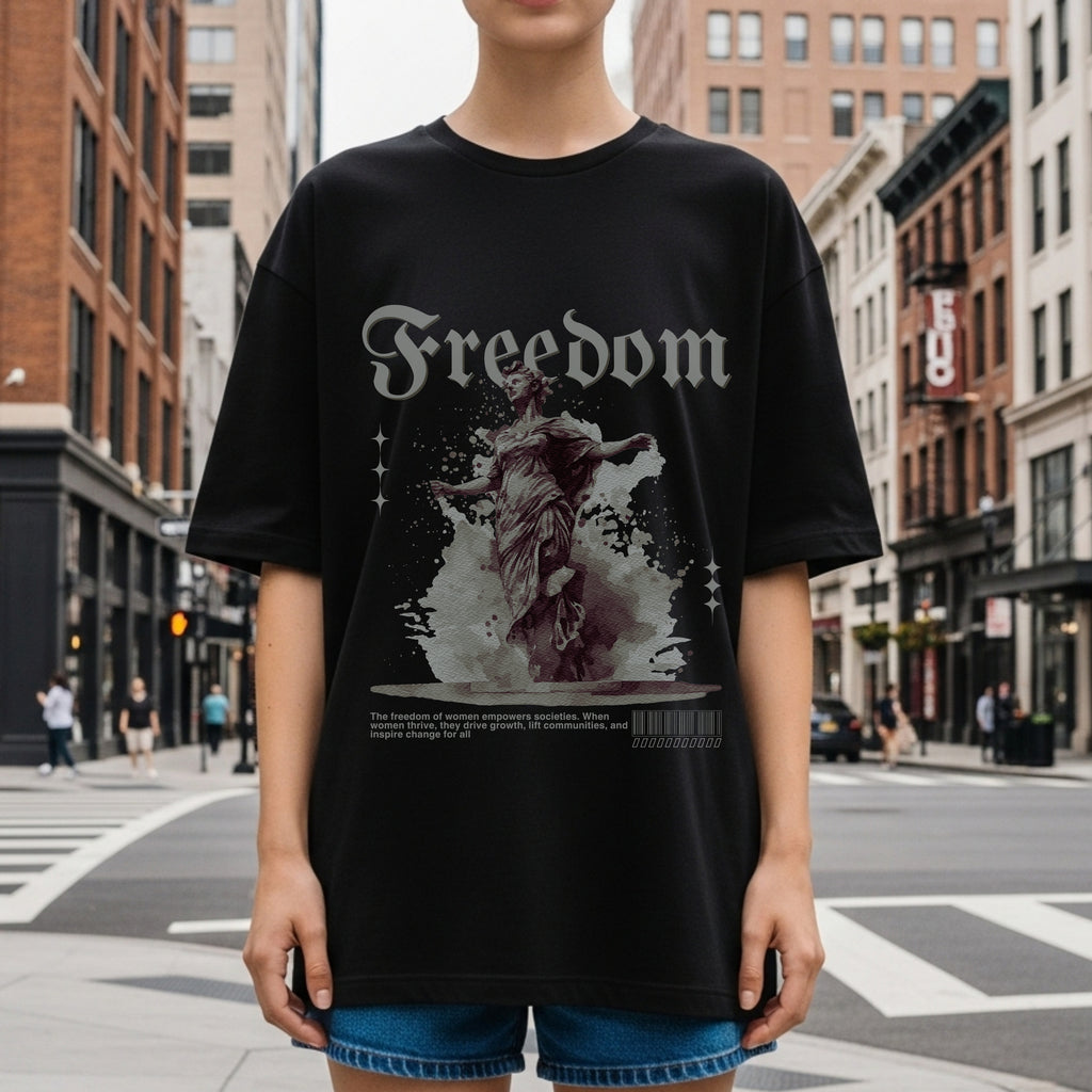 Freedom - Artistic Woman Silhouette Empowerment Movement Liberty Statement Artwork