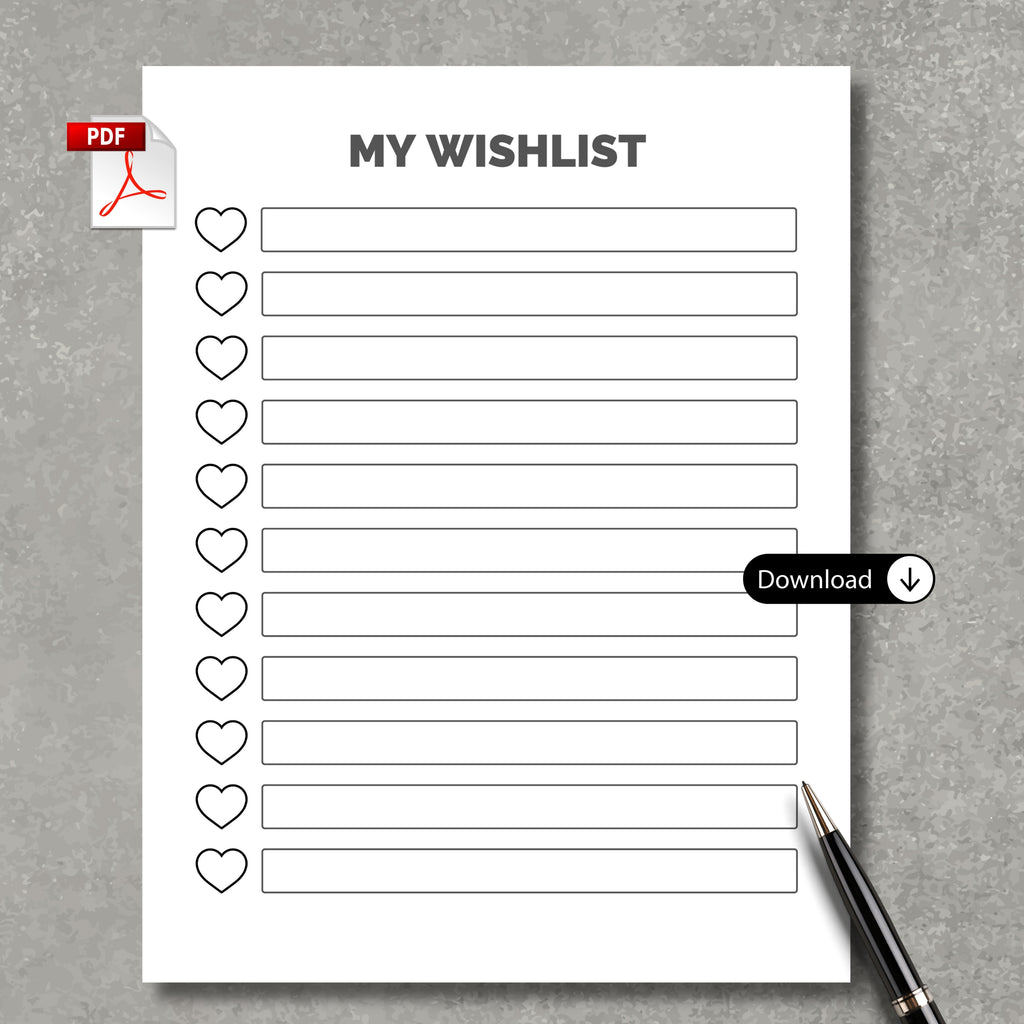 My Wishlist Personal Paper