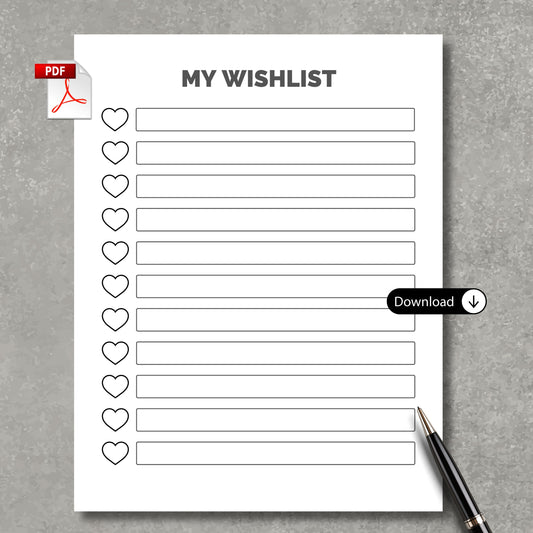 My Wishlist Personal Paper