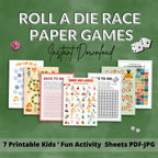 7 Roll A Die Race Paper Games