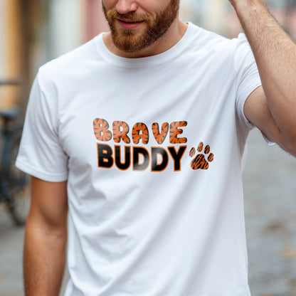 Brave Buddy - Tiger Stripe Motivational Statement Artwork