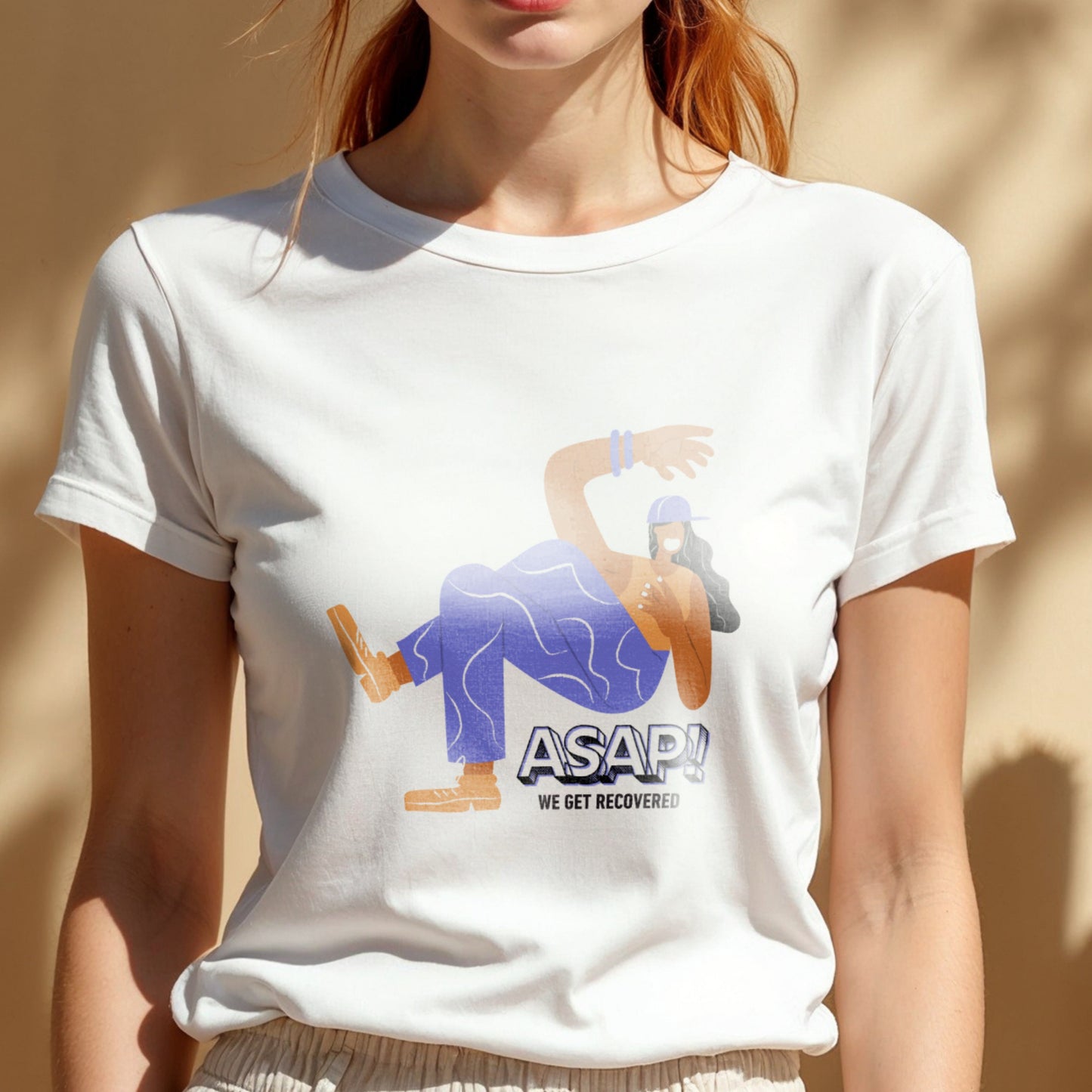 ASAP We Get Recovered - Illustrated Woman Dancing Workout Fitness Motivation Artwork