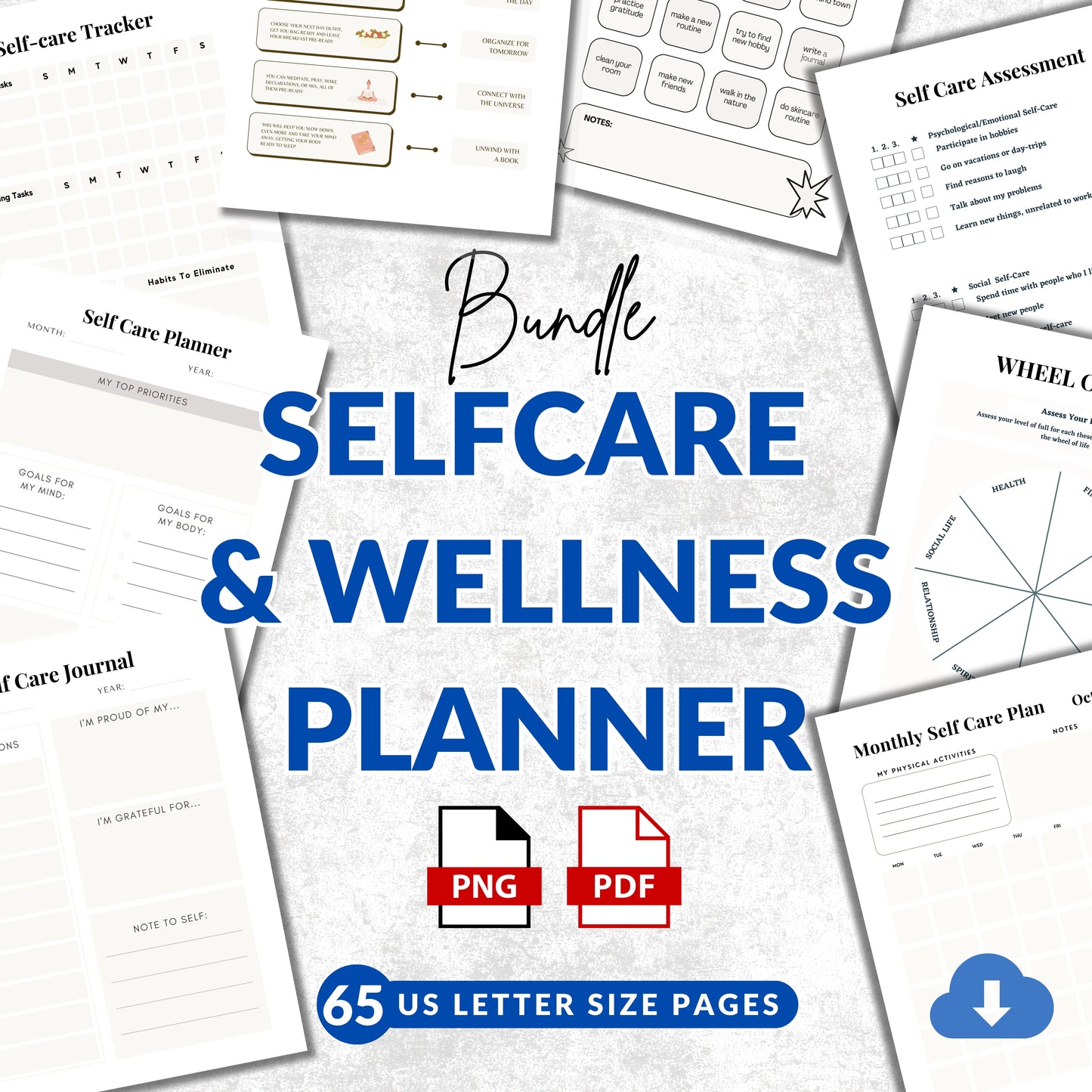 Selfcare & Wellness Planner Bundle