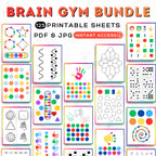 Brain Gym Bundle - 125 Premium Printable Cognitive Activity Sheets