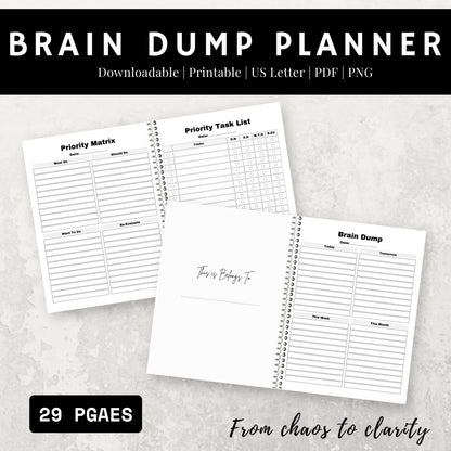 Brain Dump Planner Bundle