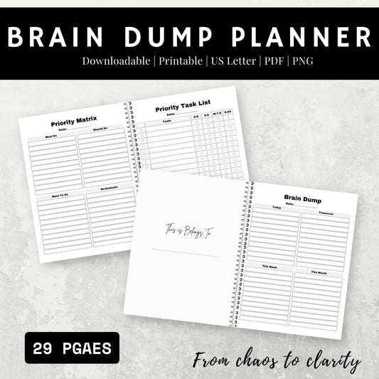 Brain Dump Planner Bundle