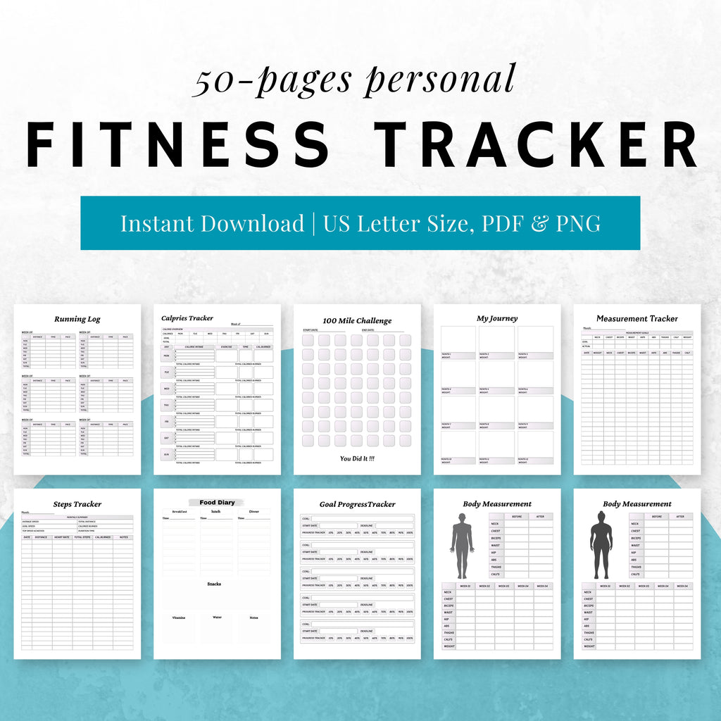 2026 Fitness Planner & Trackers Bundle